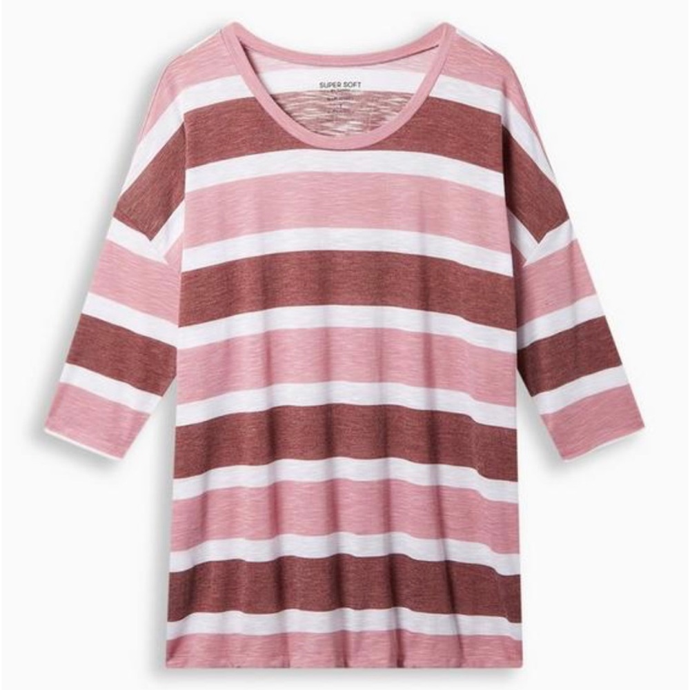 NWT Torrid feather Soft striped top